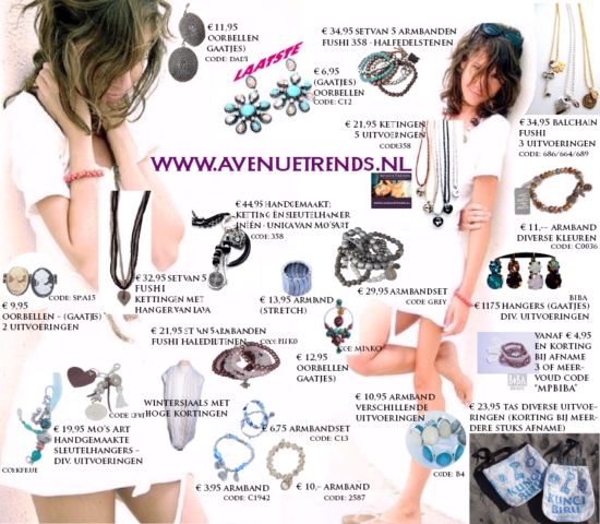 tassen armbanden kettingen oorbellen sjaals Fushi Guess Erfurht UNI-X Biba Mo's Art paardenhaar riemen sjaals tassen van rijstzakken